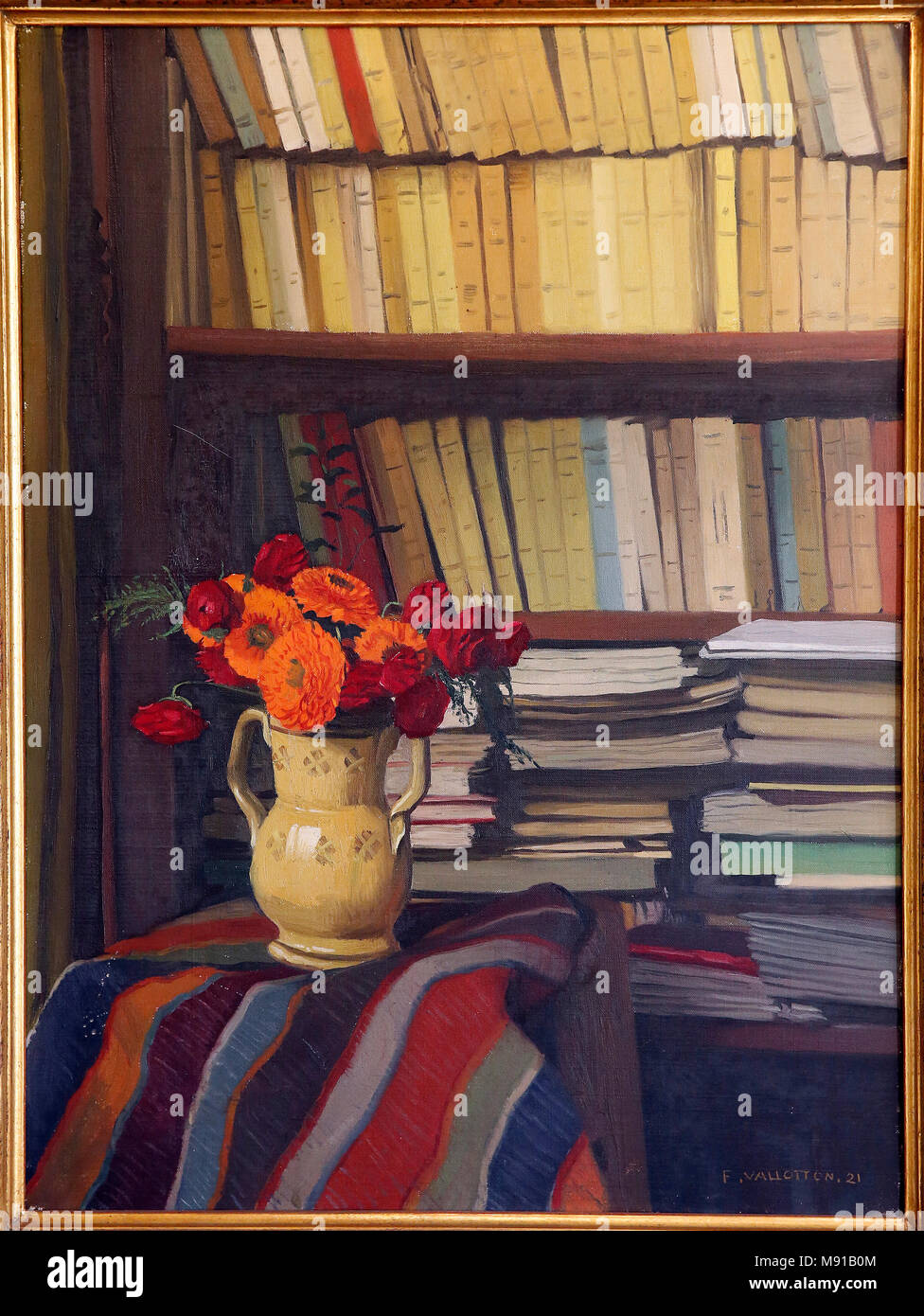 Vallotton La Bibliotheque des Arts 画集　洋書 La bibliothèque (The Bookcase) - Musée cantonal des Beaux-Arts