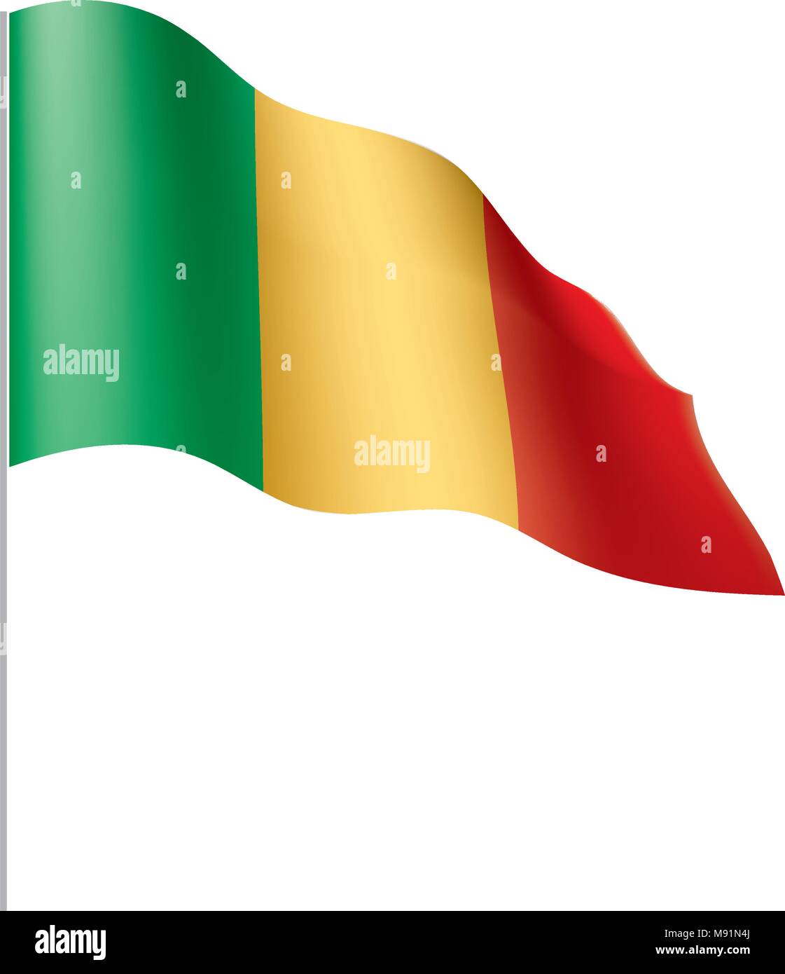 Mali drapeau. Vector Illustration de Vecteur