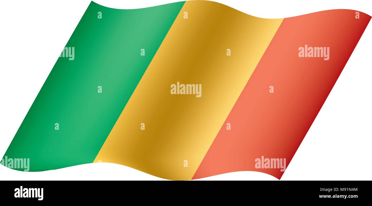 Mali drapeau. Vector Illustration de Vecteur