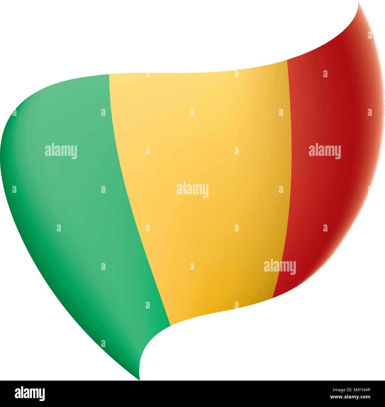 Mali drapeau. Vector Illustration de Vecteur