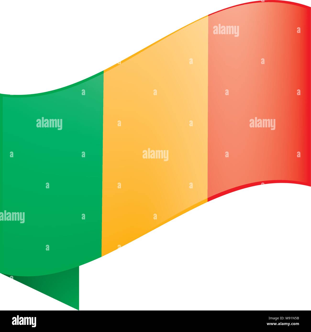 Mali drapeau. Vector Illustration de Vecteur