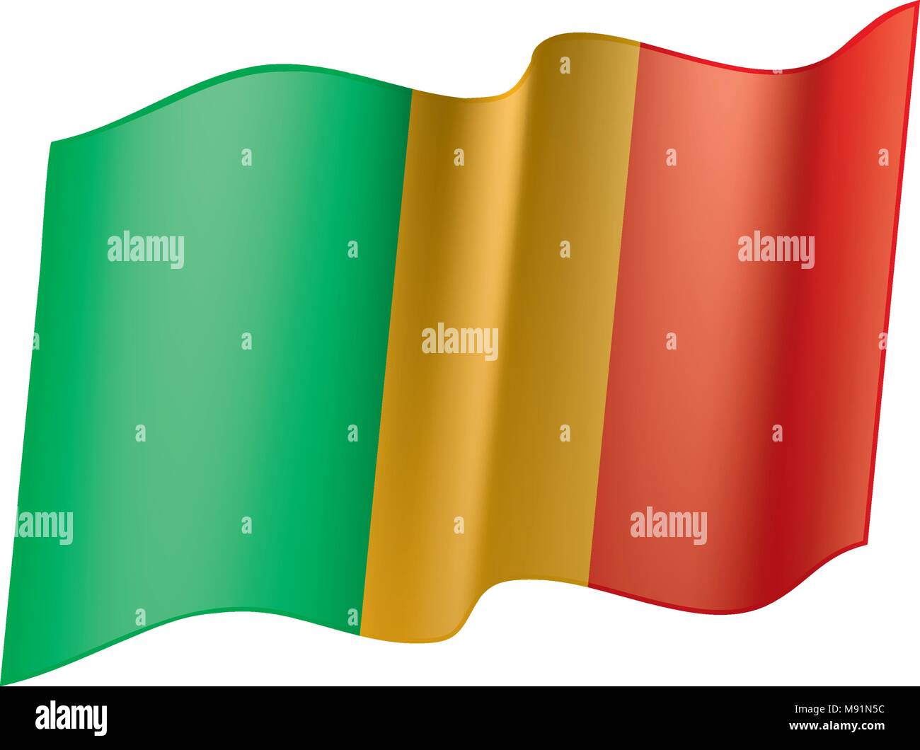 Mali drapeau. Vector Illustration de Vecteur