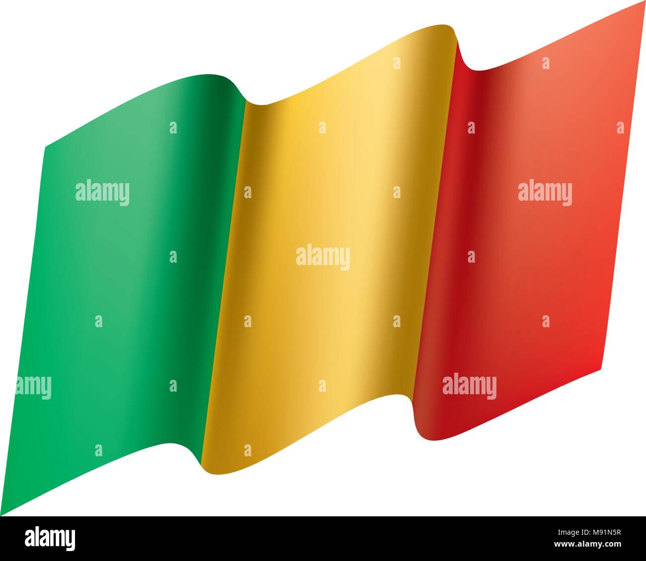 Mali drapeau. Vector Illustration de Vecteur