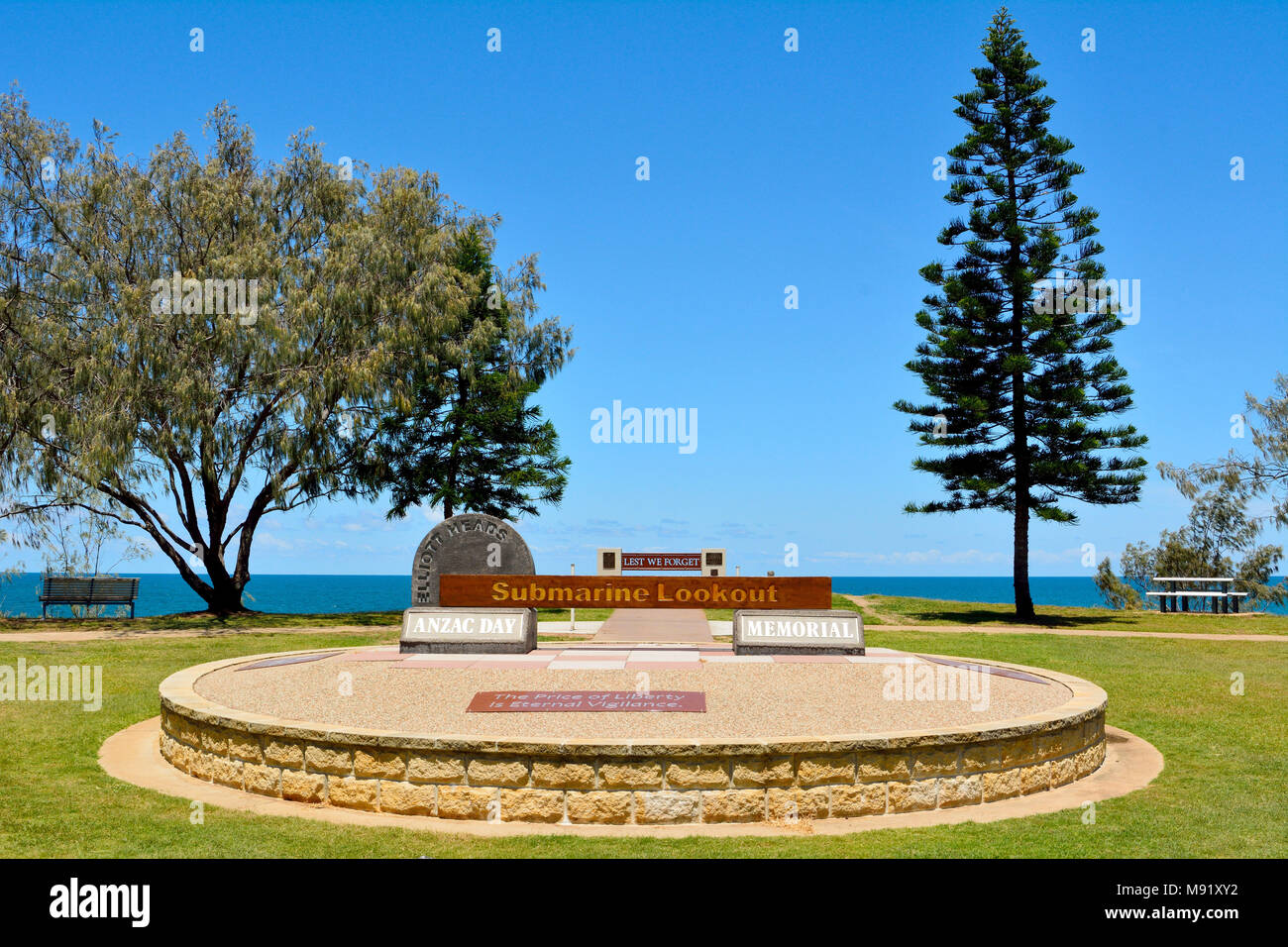Bundaberg, Queensland, Australie - 25 Décembre, 2017. La Journée de l'Anzac Memorial au point de sous-marin en Elliott Chefs Memorial Park près de Bundaberg en Q Banque D'Images