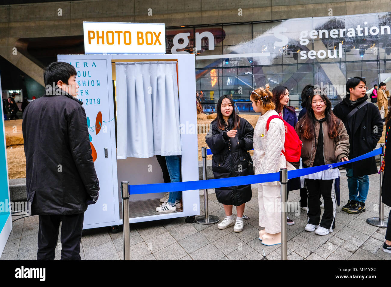 Séoul, Corée du Sud. 20 mars 2018 - Hera Séoul, Corée du Sud. La semaine de la mode. La vie hors de l'étapes Crédit : Marco Ciccolella/Alamy Live News Banque D'Images