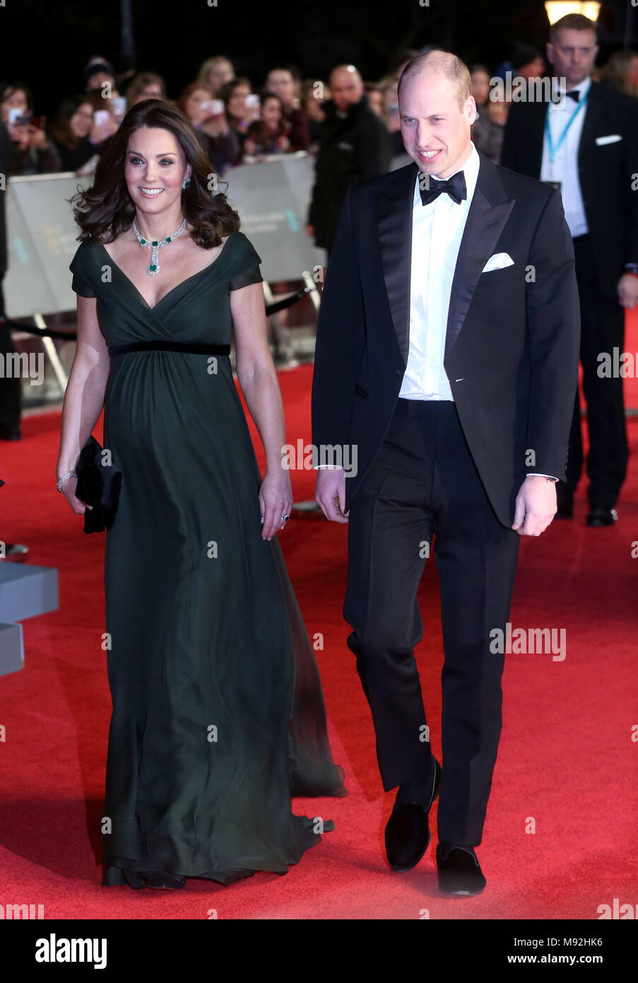 BAFTA EE British Academy Film Awards, l'arrivée au Royal Albert Hall, London, UK Avec : Catherine, duchesse de Cambridge et le Prince William, duc de Cambridge où : London, Royaume-Uni Quand : 18 Feb 2018 Credit : Danny Martindale/WENN Banque D'Images