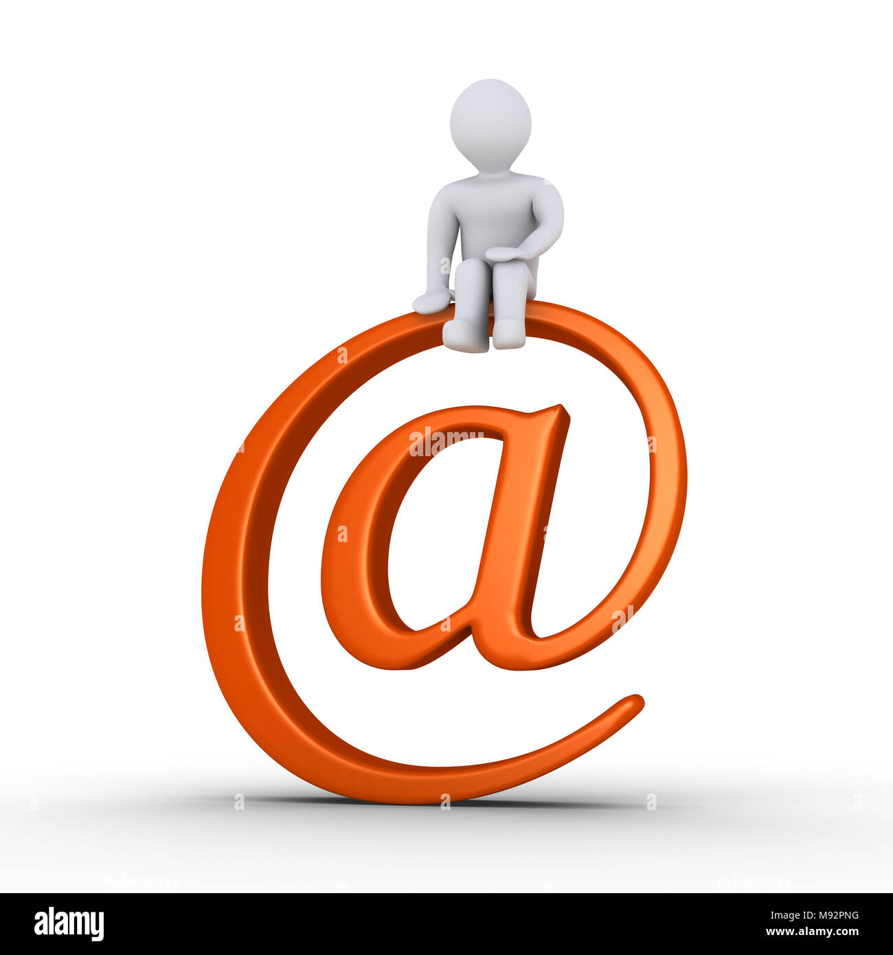 Personne n'est assis sur le dessus d'un symbole e-mail Banque D'Images