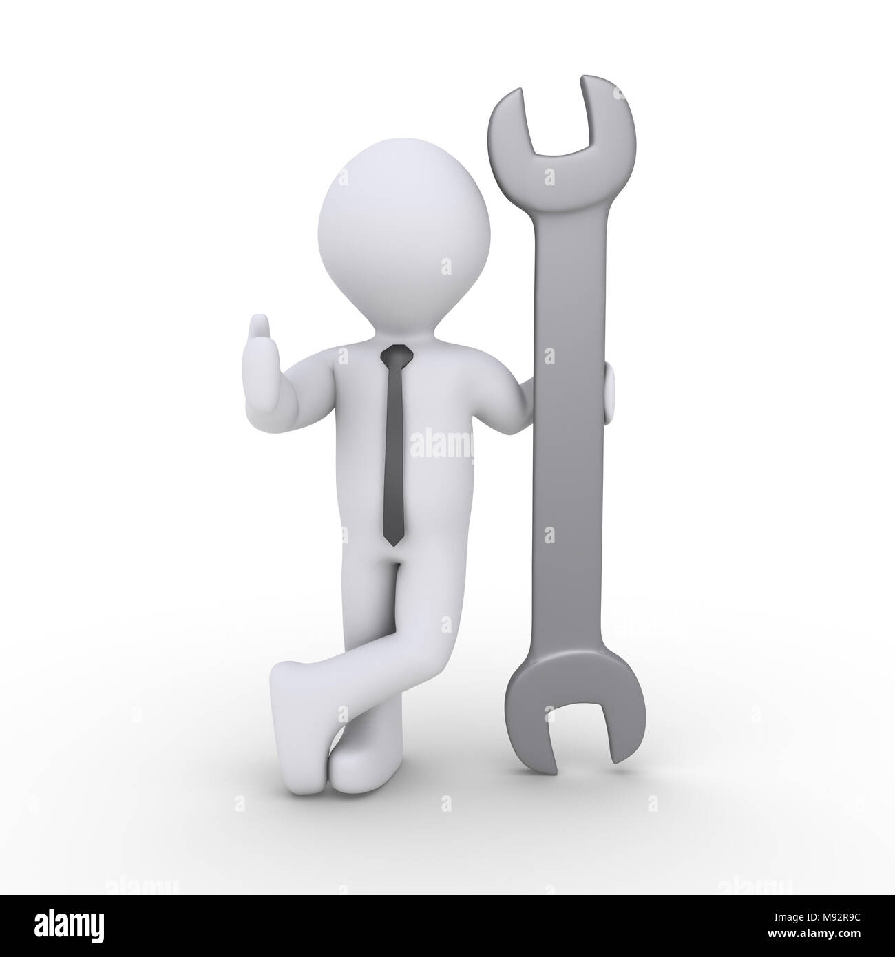 Portrait 3d est maintenant une clé Banque D'Images