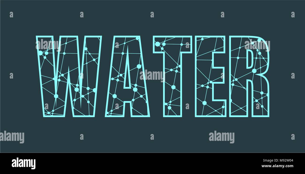 Mot de l'eau. Illustration de Vecteur