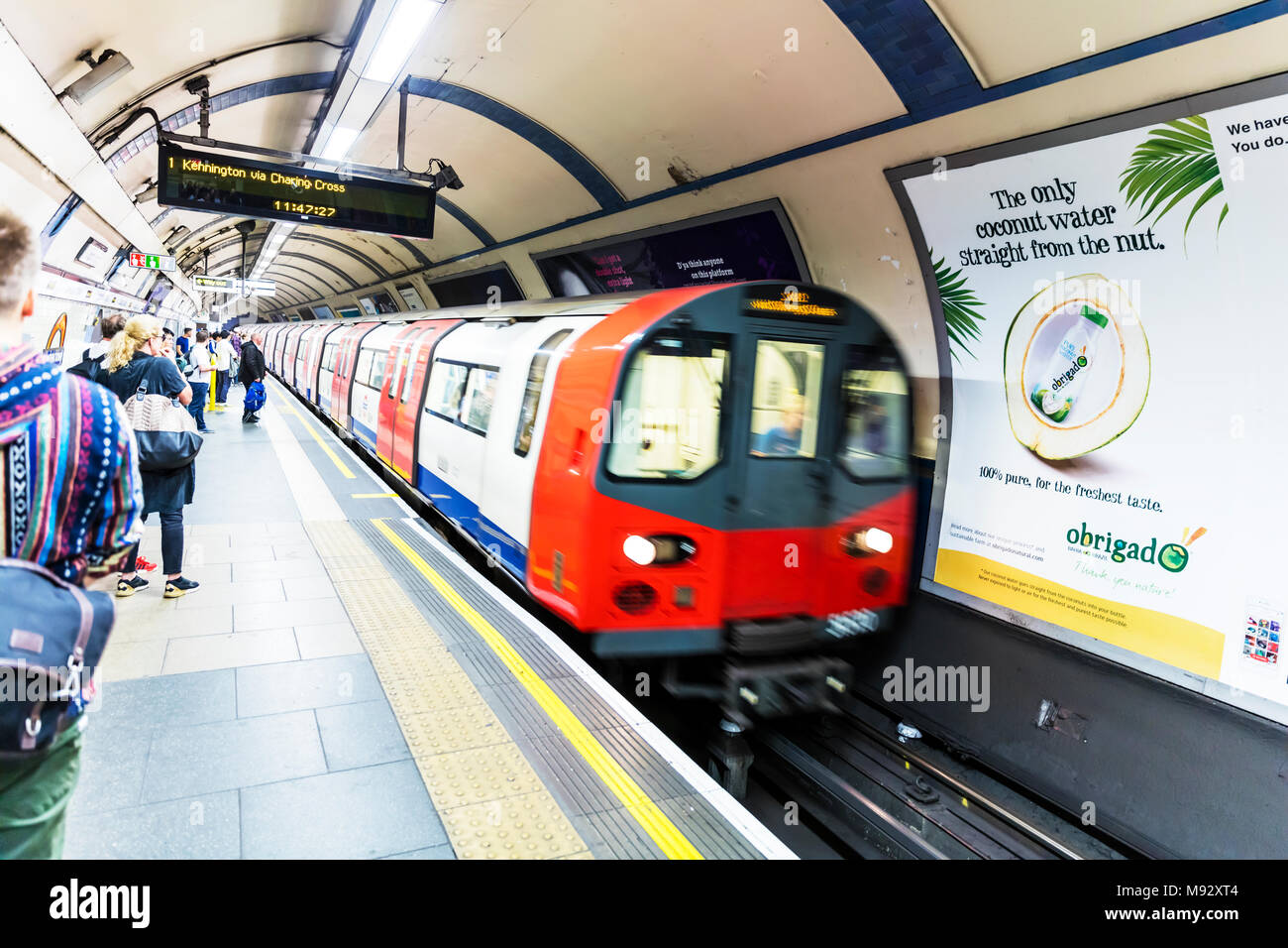 London, London Underground tube train train, métro de Londres, Londres, Londres train de tube Tube tube trains, métro, ville de Londres, UK Banque D'Images