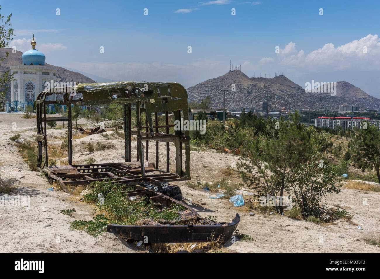 Les véhicules militaires soviétiques de l'Afghanistan, Kaboul Banque D'Images