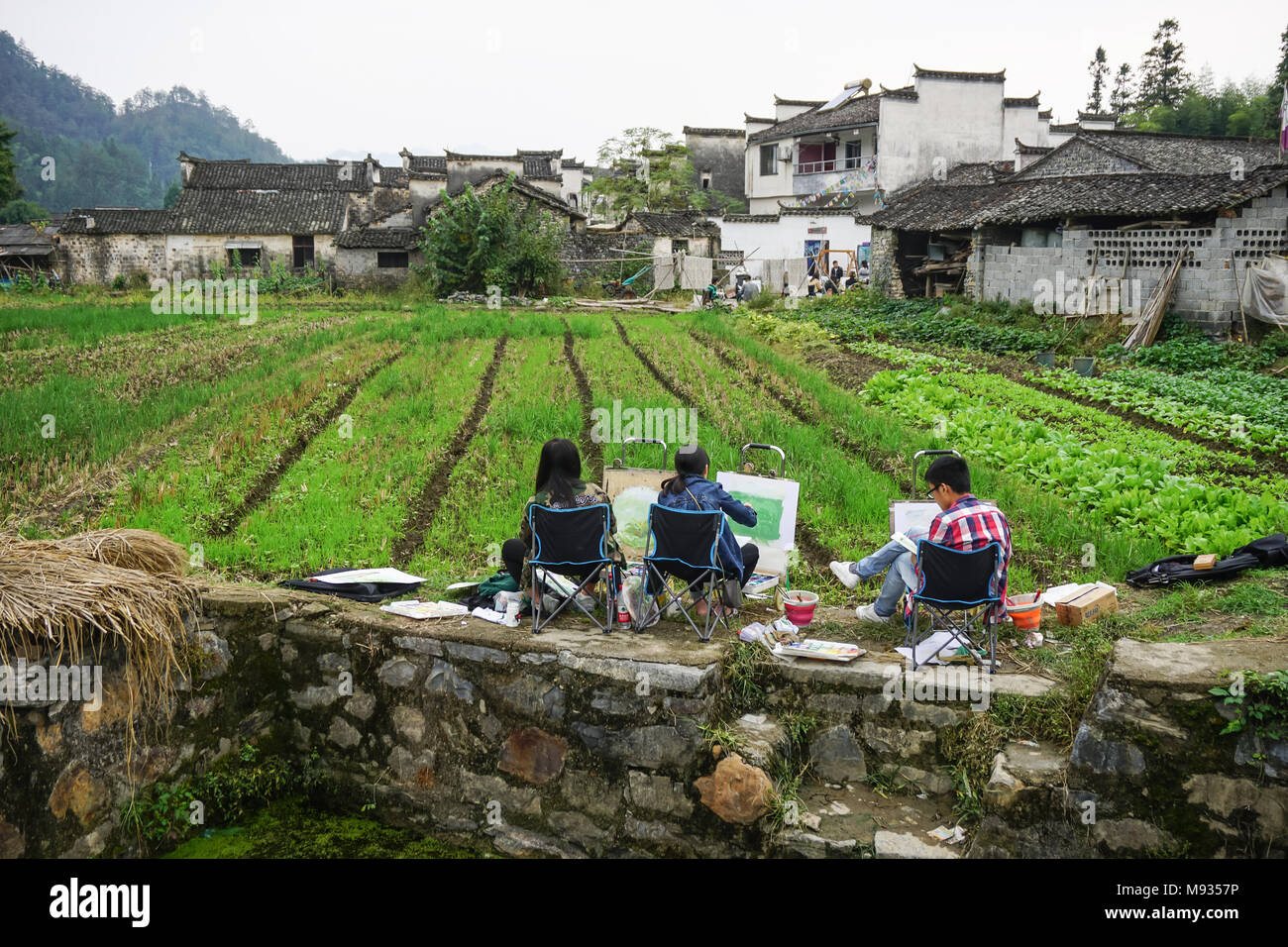 Village traditionnel chinois et l'unesco world heritage Xidi dans la province de l'Anhui, Chine Banque D'Images