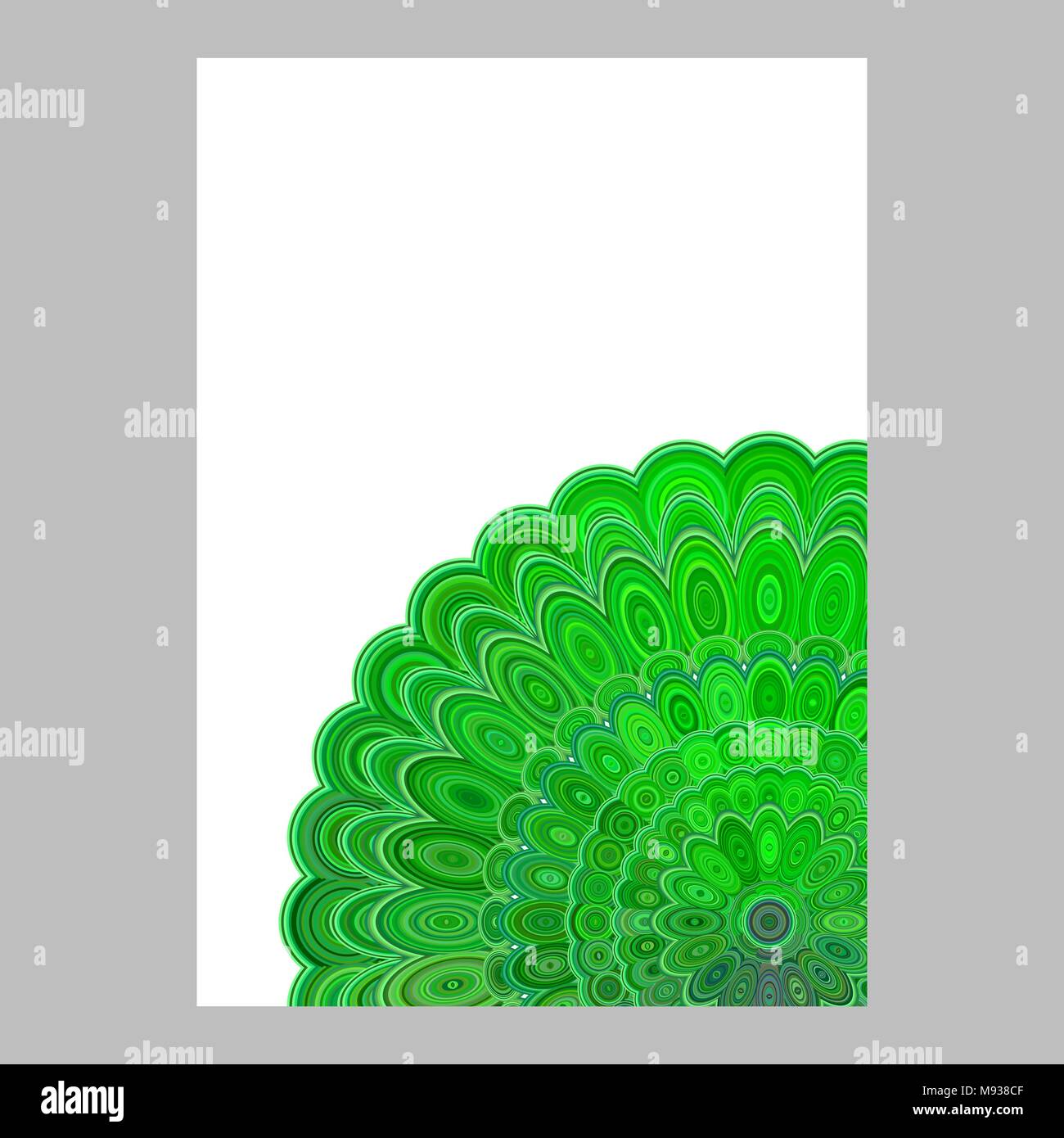 Abstract Green mandala page graphique d'arrière-plan Illustration de Vecteur