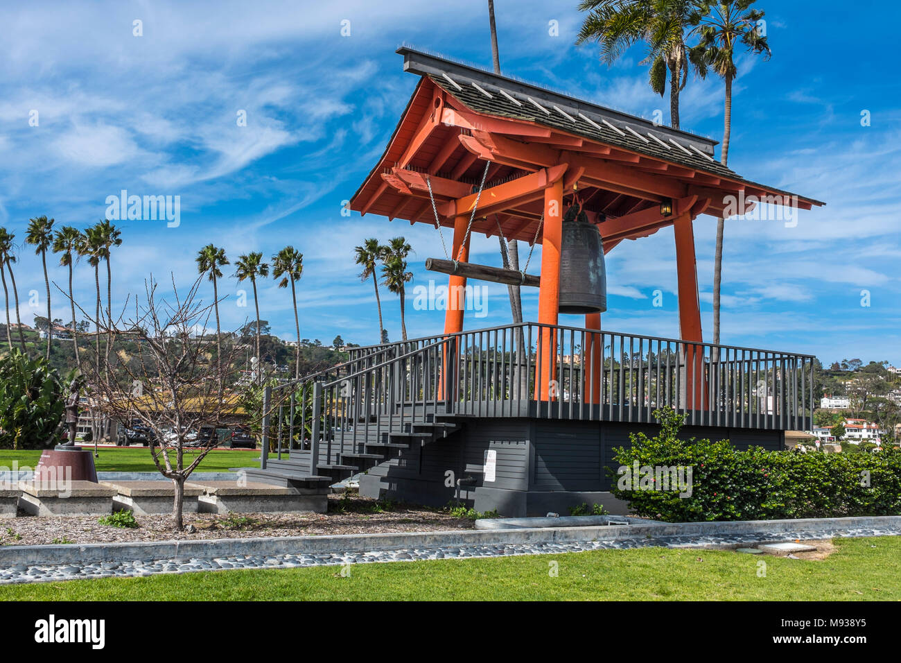 SAN DIEGO, Californie, USA - Bell Amitié Yokohama situé sur l'île Shelter dans la ville, symbole de relation entre les villes jumelées. Banque D'Images