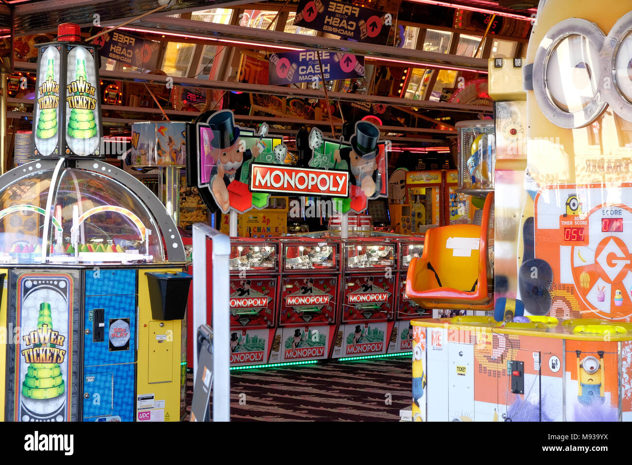 Station de jeux électroniques automatiques, hastings uk Banque D'Images