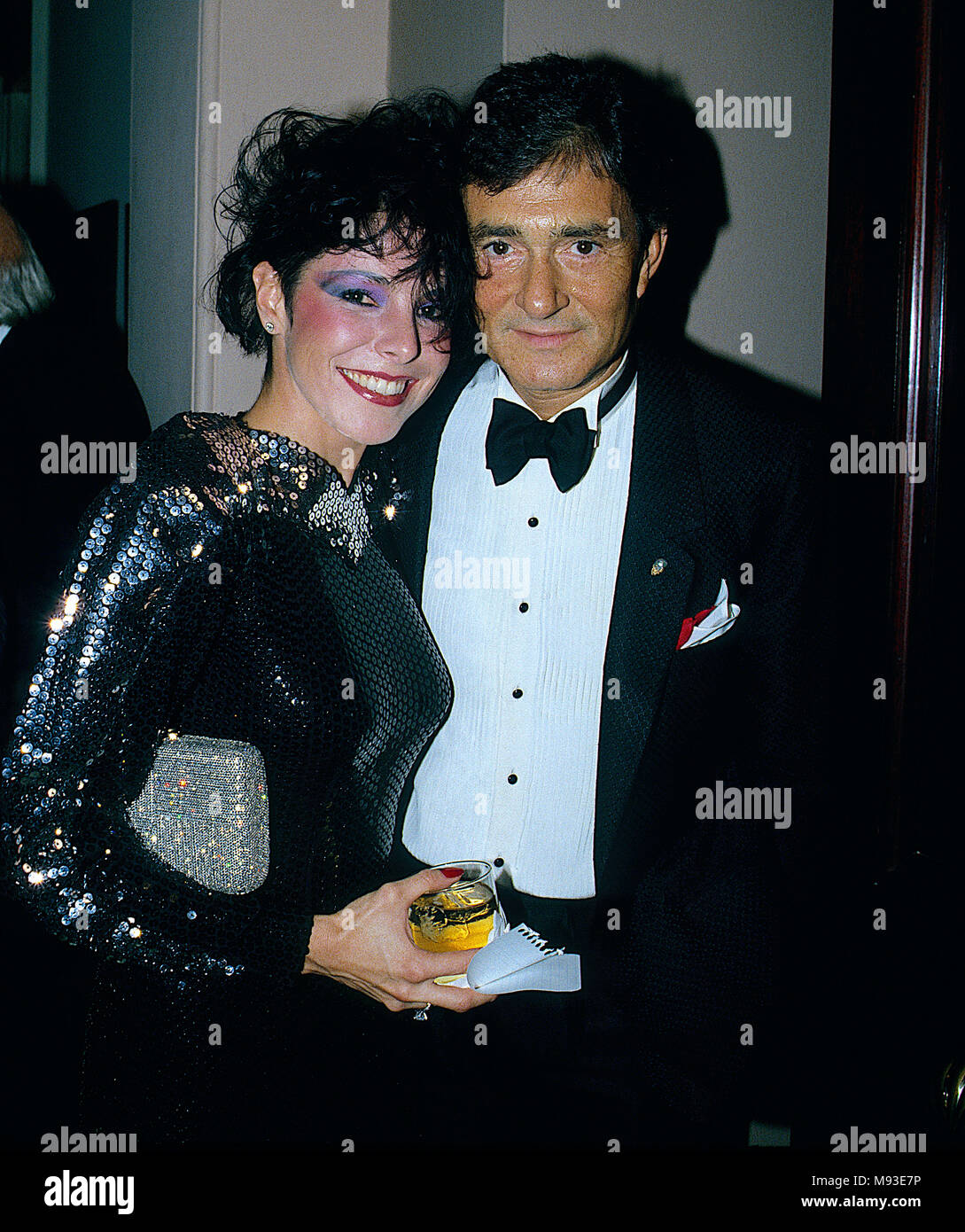 Washington, DC, USA, 1982. Vidal Sassoon et épouse Jeanette Hartford-Davis Crédit : Mark Reinstein/MediaPunch Banque D'Images