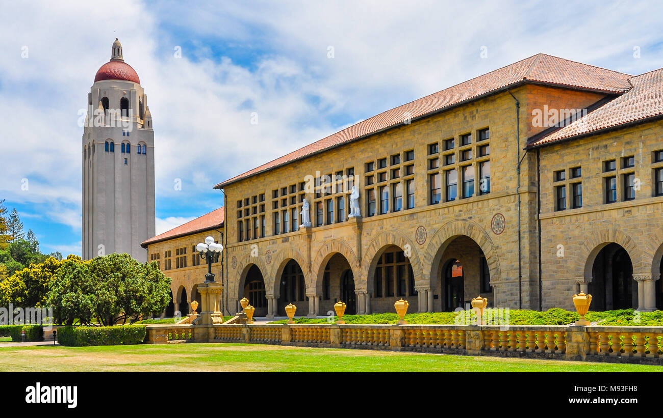 Hoover Tower - Campus de l'Université Stanford, Palo Alto, Californie Banque D'Images