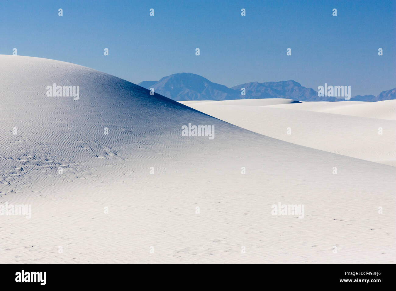 Le parc national de White Sands (anciennement Monument national) est un parc national des États-Unis situé dans la région sud-est de l'État du Nouveau-Mexique. Banque D'Images