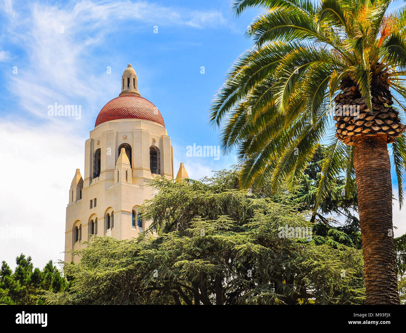 Hoover Tower - Campus de l'Université Stanford, Palo Alto, Californie Banque D'Images