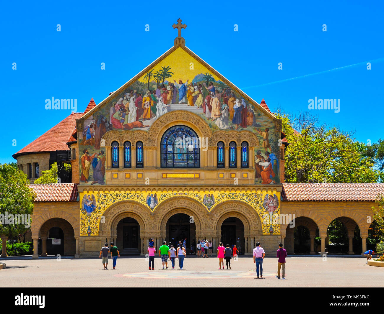 La Stanford Memorial Church - Campus de l'Université Stanford, Palo Alto, Californie Banque D'Images