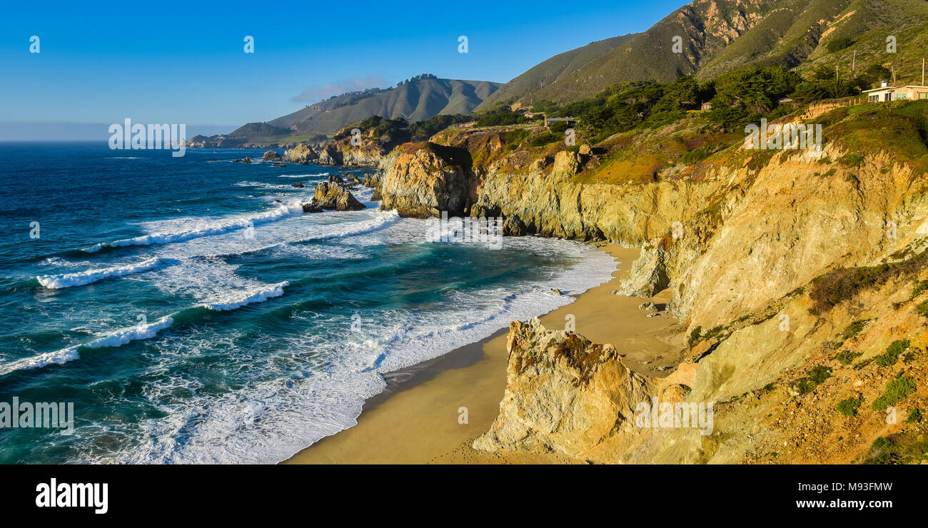 Belle côte de Californie - Big Sur, Monterey County Banque D'Images