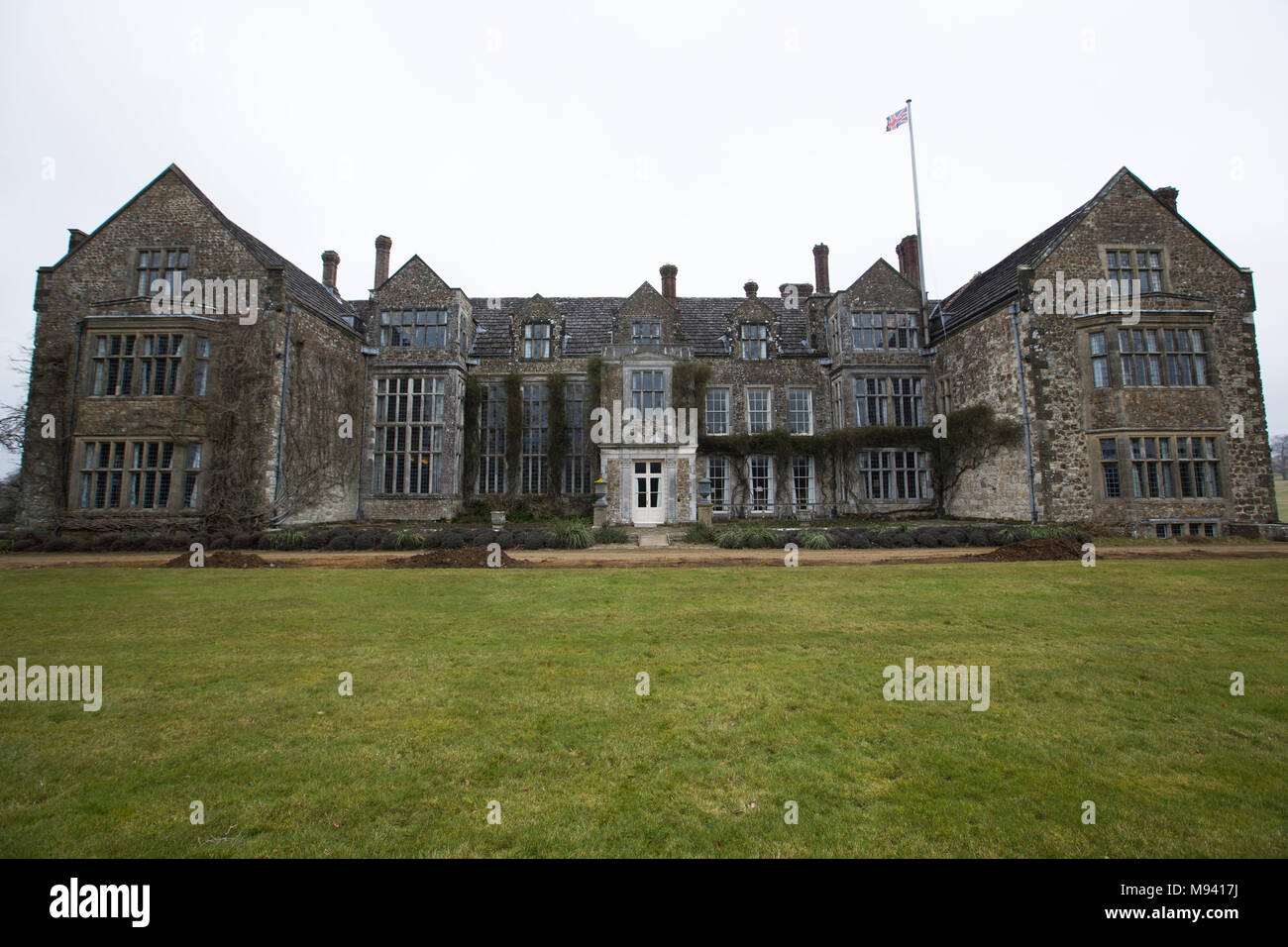 Châtelaine de Parham, Dame Emma Barnard, Parham House and Gardens, Elizabethan House, Storrington, West Sussex, England, UK Banque D'Images