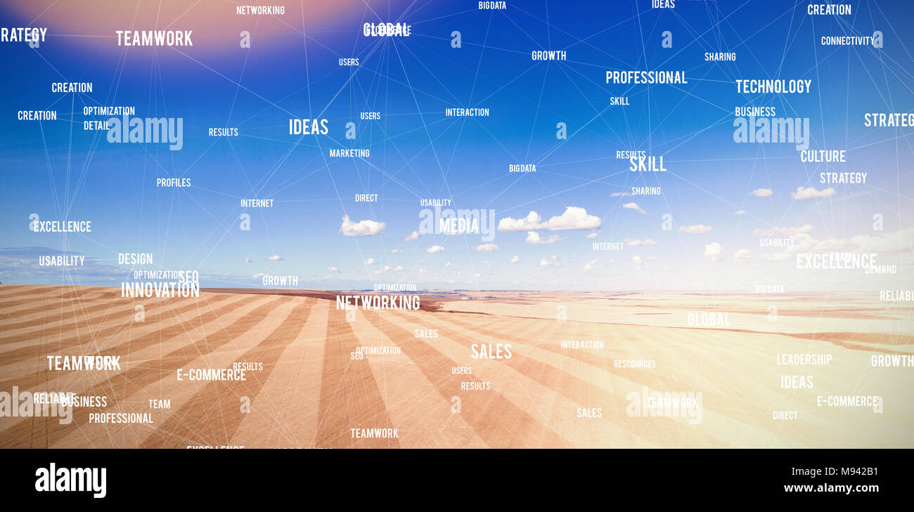 Image composite de sphère de mots Banque D'Images