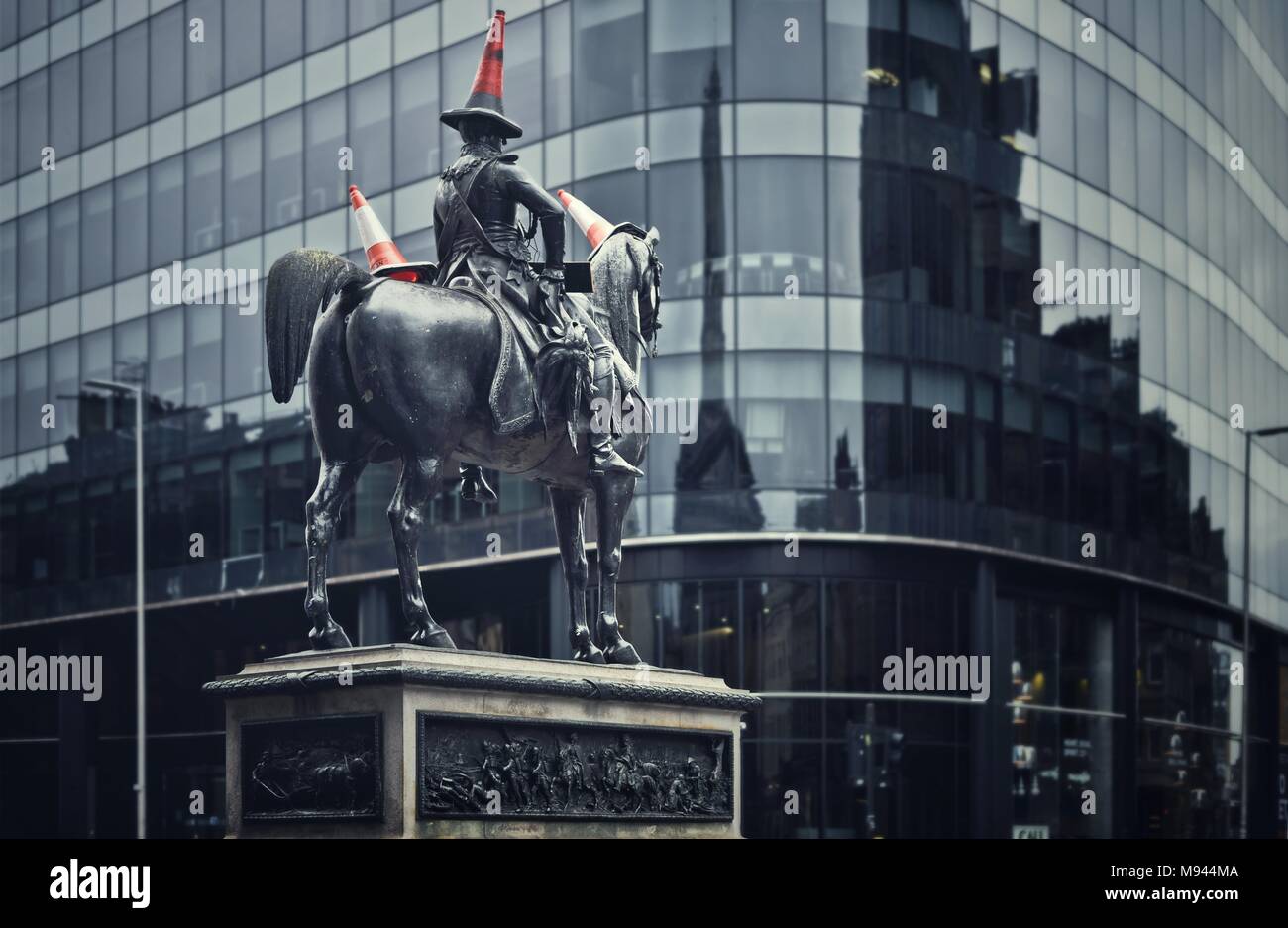 Statue équestre du Duc de Wellington, Glasgow Banque D'Images