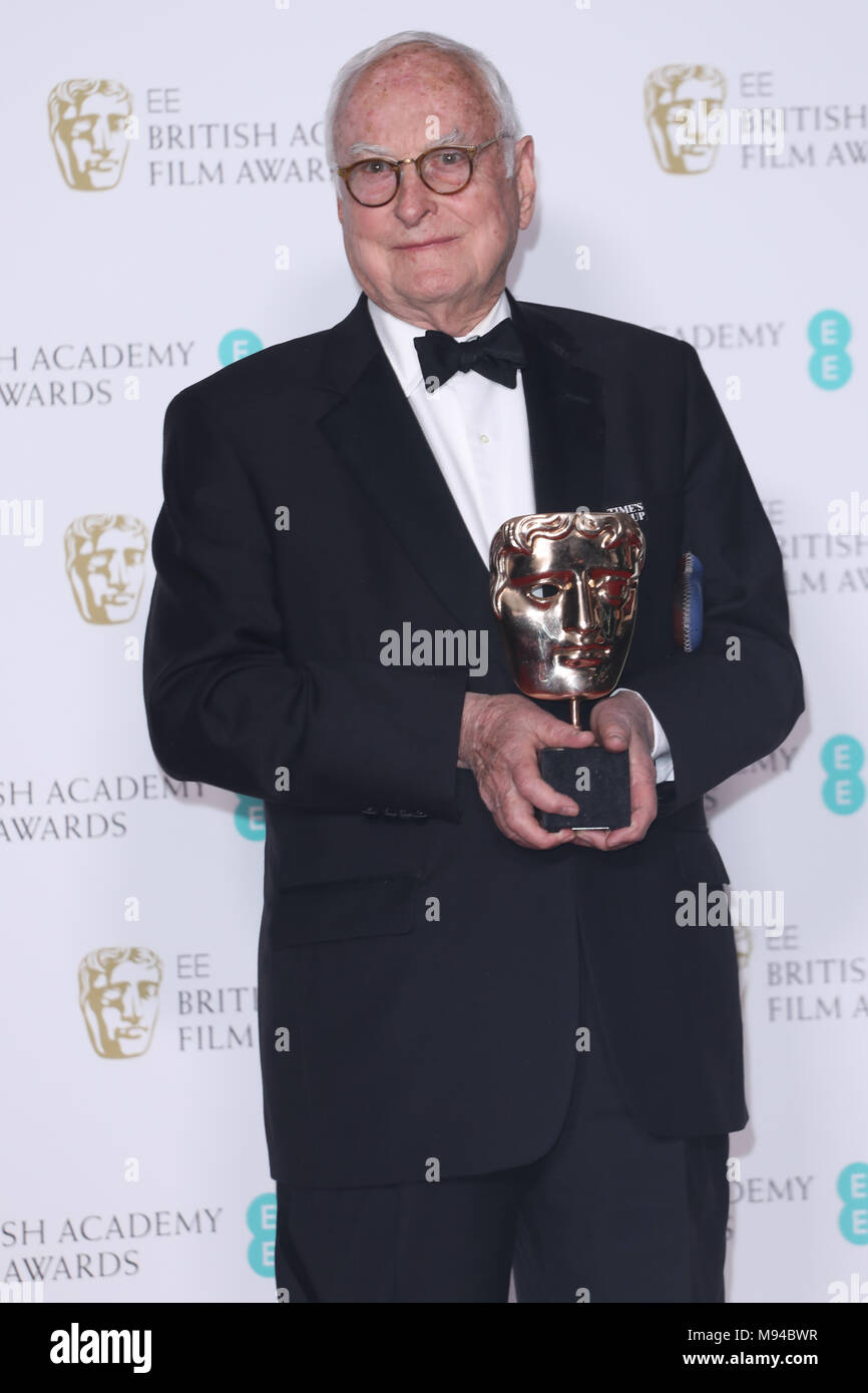 Les British Academy Film Awards (BAFTA) 2018 - Gagnants Prix comprend : James Ivory Où : London, Royaume-Uni Quand : 18 Feb 2018 Credit : Lia Toby/WENN.com Banque D'Images