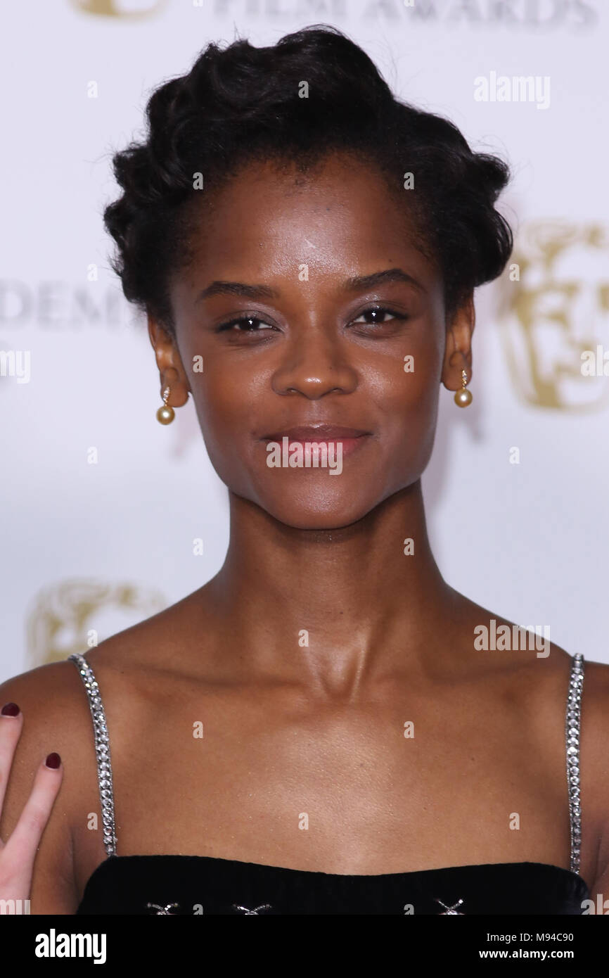 Les British Academy Film Awards (BAFTA) 2018 - Gagnants Prix comprend : Letitia Wright Où : London, Royaume-Uni Quand : 18 Feb 2018 Credit : Lia Toby/WENN.com Banque D'Images