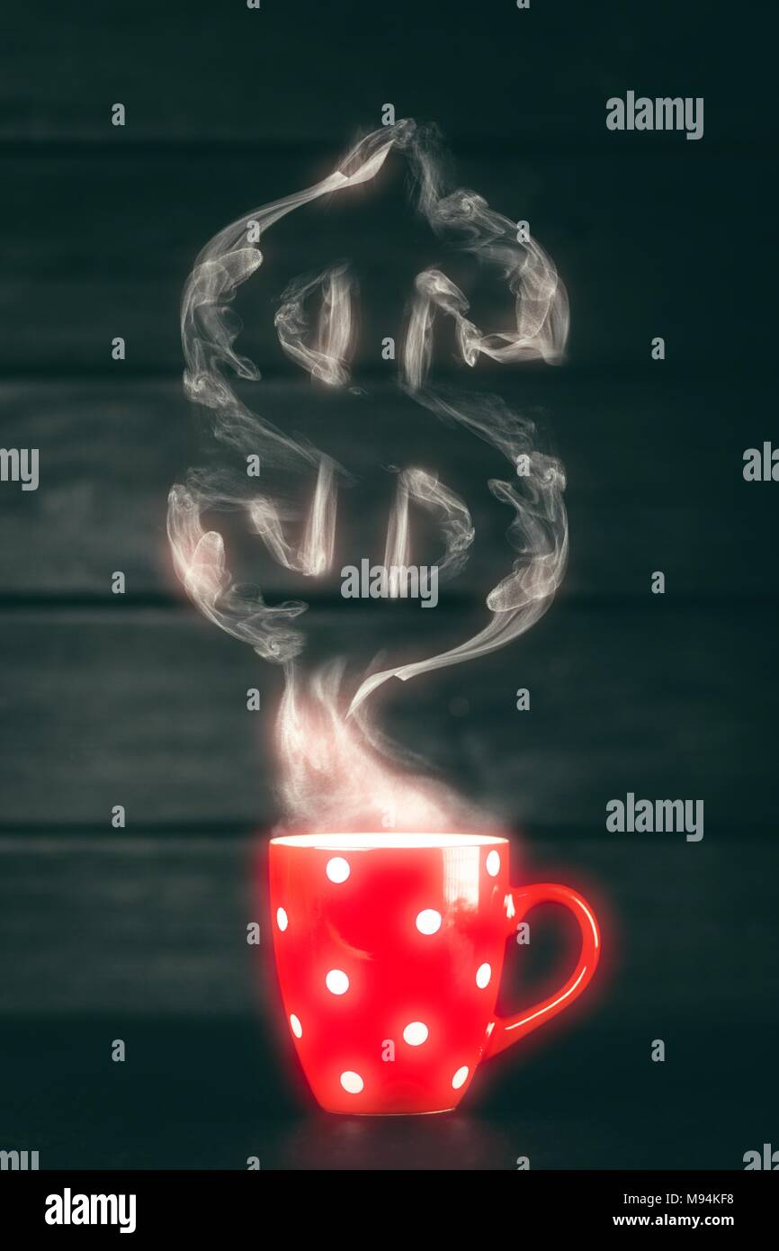 Tasse à café rouge Banque D'Images