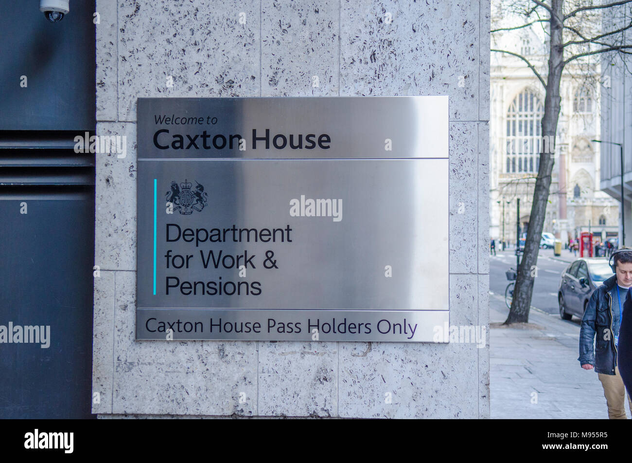 Ministère du travail et les pensions à Caxton House à Westminster, Londres Banque D'Images