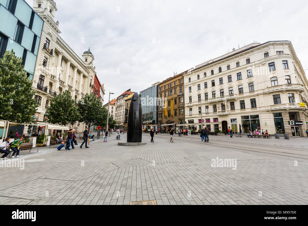 BRNO, République tchèque - 17 juin 2017 : vue sur le centre-ville et de la vieille ville, une partie de la ville tchèque Brno le 17 juin 2017. La deuxième plus grande ville de son i Banque D'Images