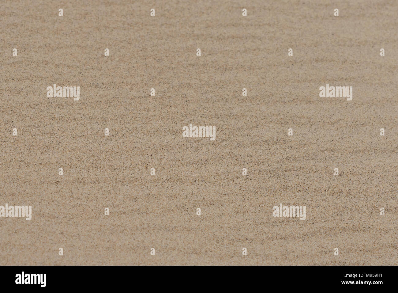 Sèche, ridée, le sable de la plage au lac Michigan en Michigan City, Indiana. Banque D'Images