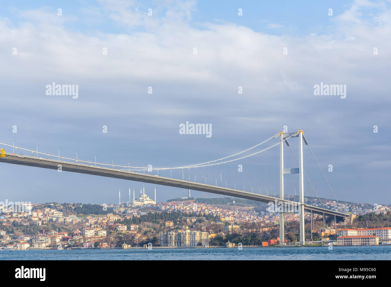 Avis du 15 juillet Martyrs pont ou pont du Bosphore officieusement appelé aussi premier pont sur le Bosphore à Istanbul, Turquie.03 Janvier 2018 Banque D'Images