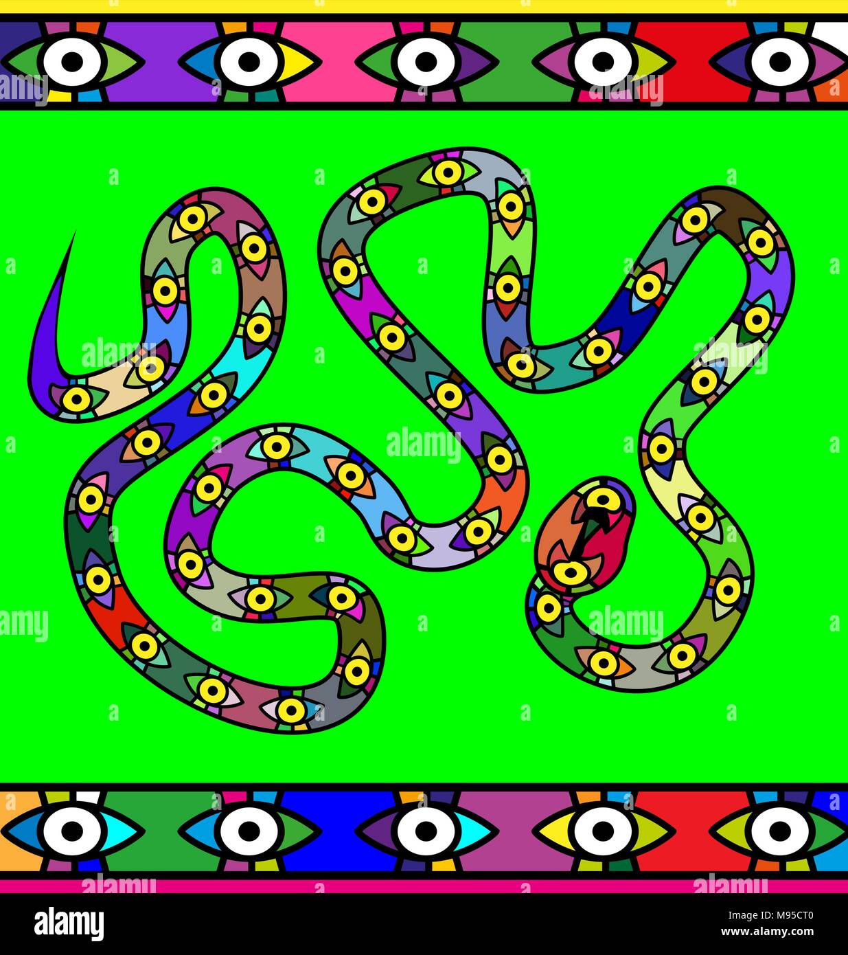 Résumé de l'image de couleur serpent Illustration de Vecteur