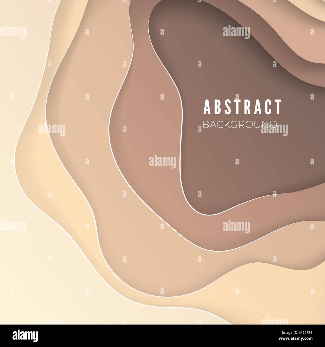 3d abstrait fond bleu avec coupe en papier des formes. Disposition de conception pour les entreprises et les éléments des affiches. Sculpture Papier coloré art châssis en toile de fond. Vector Illustration de Vecteur