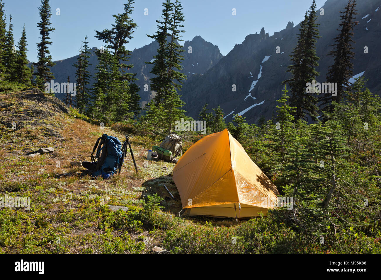WA13916-00...WASHINGTON - tente de camping au-dessus du lac de Constance  Accueil sur le sentier du col dans le parc national Olympic Photo Stock -  Alamy