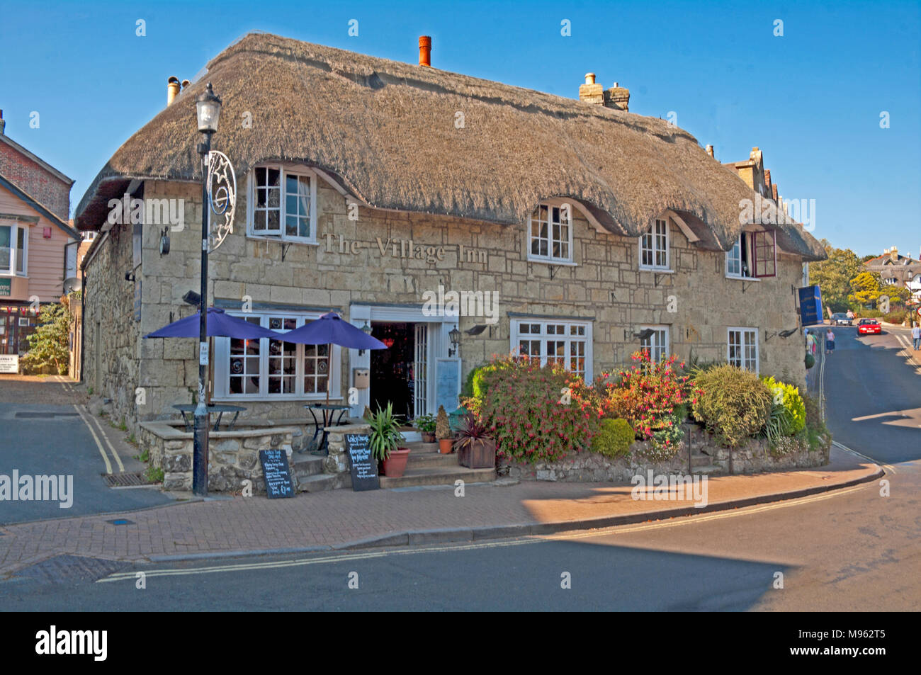 Old Shanklin, Le Village Inn Restaurant Chaume, Isle of Wight, Hampshire, Angleterre, Banque D'Images