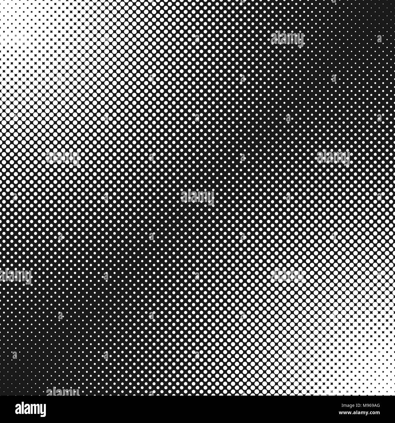 Résumé de fond des points de trame - monochrome vector graphic design provenant des milieux Illustration de Vecteur