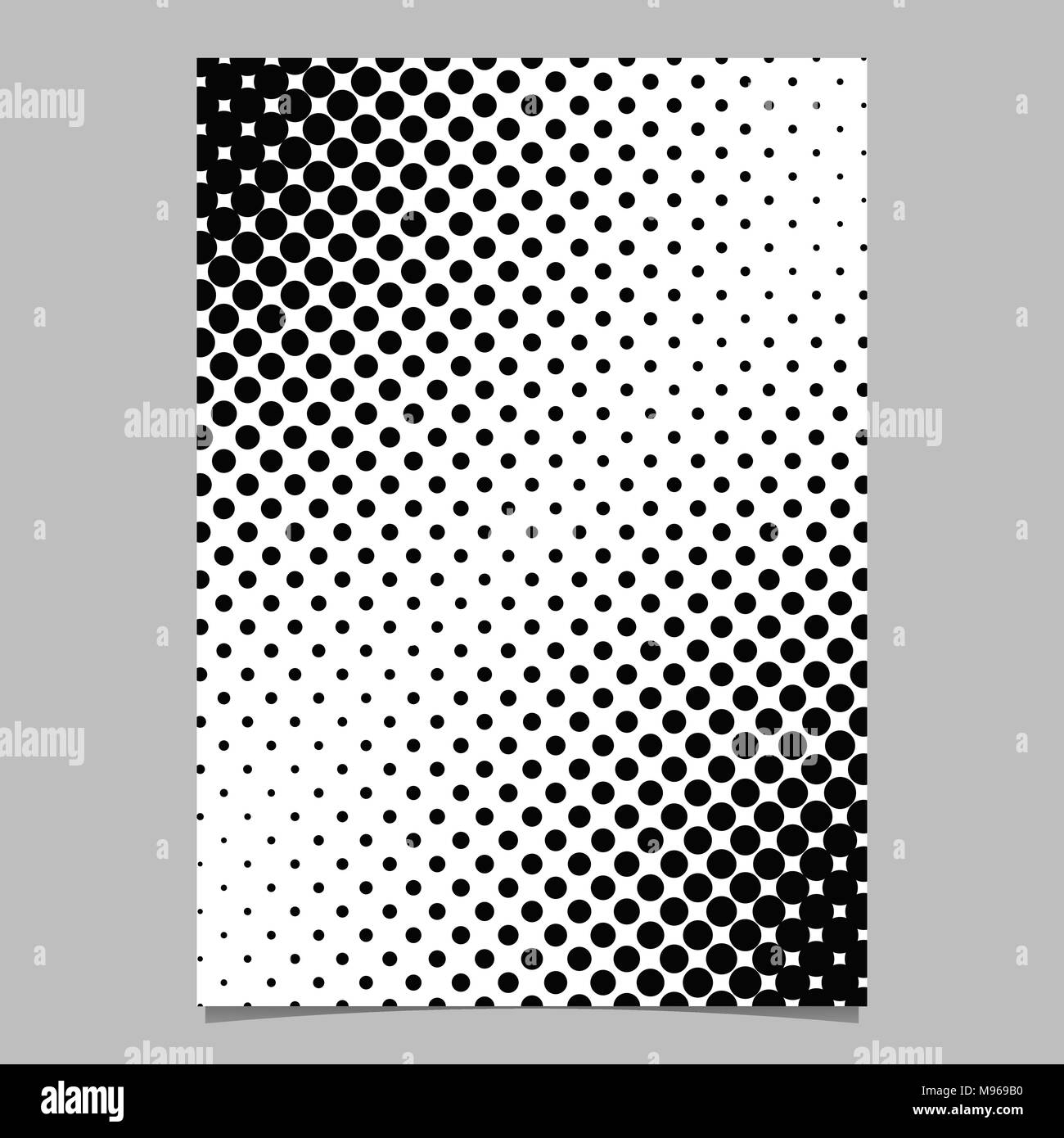 Résumé motif des points de trame de fond brochure - conception graphique vectoriel monochrome Illustration de Vecteur