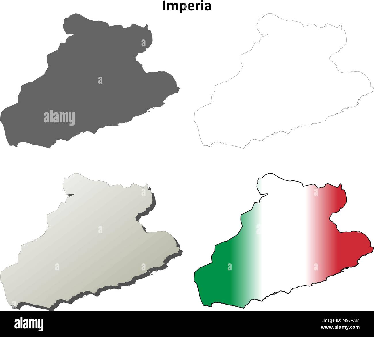 Imperia blank aperçu détaillé de l'ensemble de cartes Illustration de Vecteur