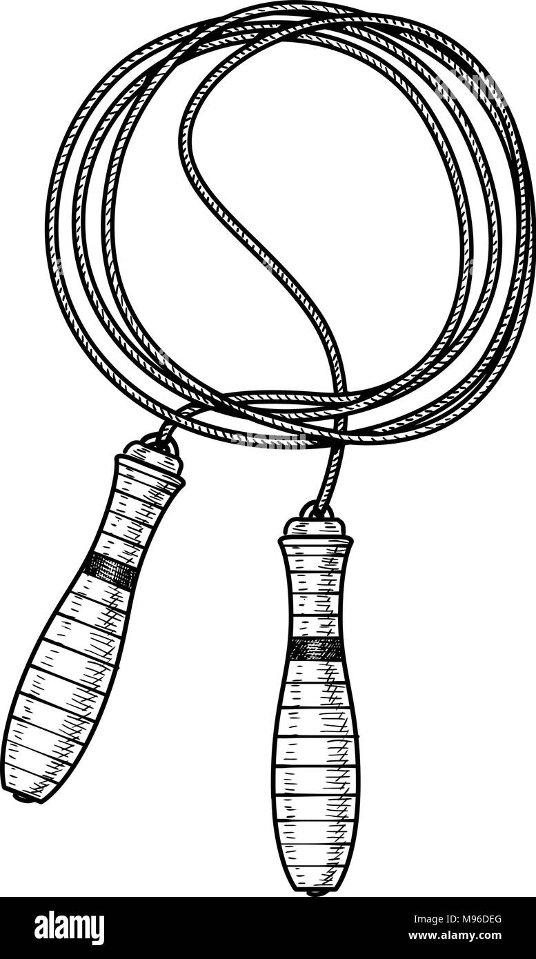 La Corde à Sauter Lillustration Dessin Gravure Encre