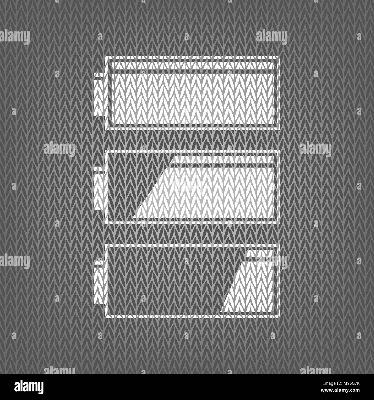 Définir des indicateurs de charge de la batterie. Vecteur. En blanc sur fond gris en icône. Isolées. Illustration de Vecteur