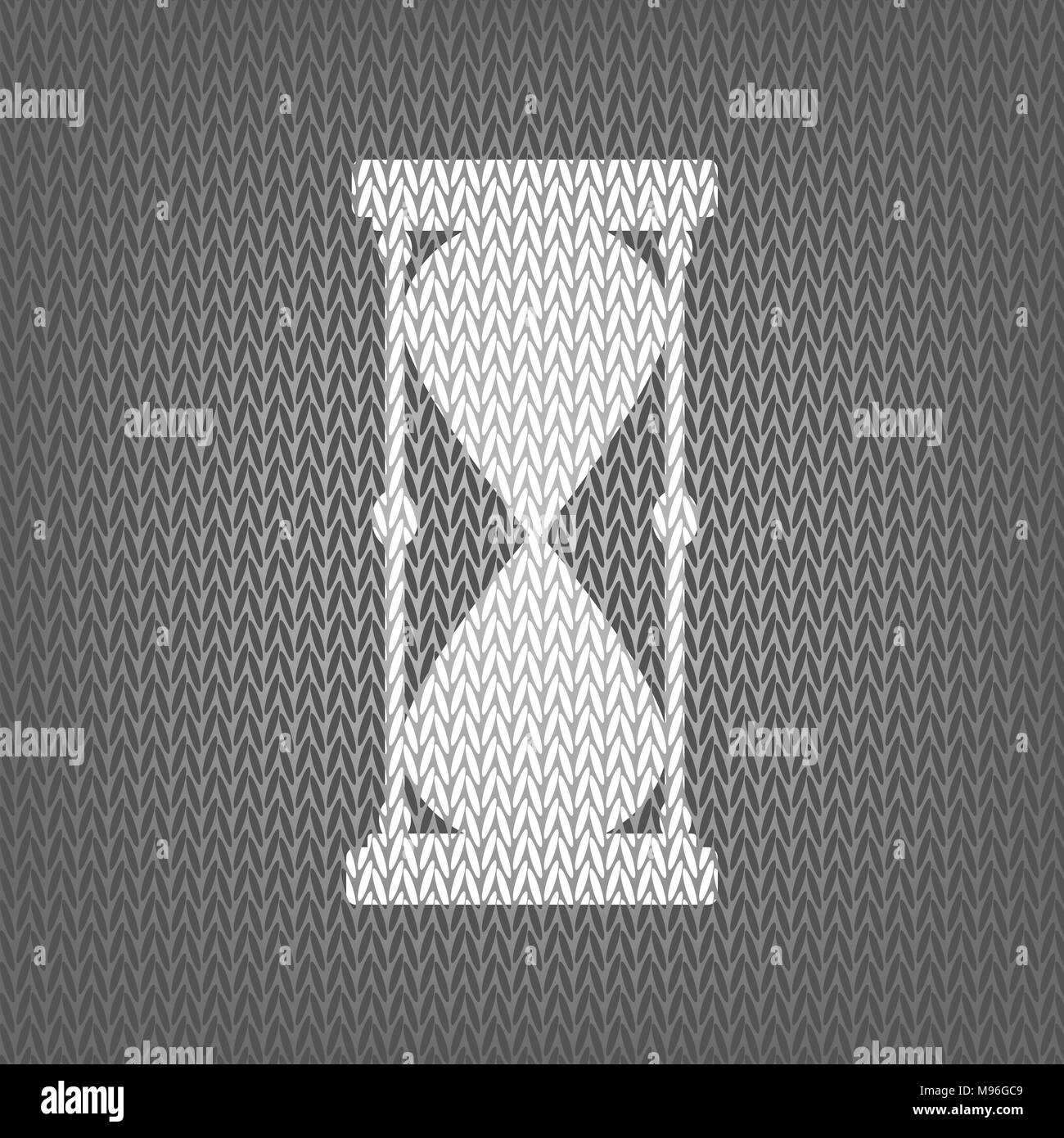 Signe Hourglass illustration. Vecteur. En blanc sur fond gris en icône. Isolées. Illustration de Vecteur