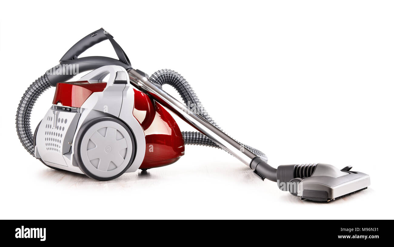 Aspirateur le plus pour une utilisation à domicile isolé sur fond blanc Banque D'Images