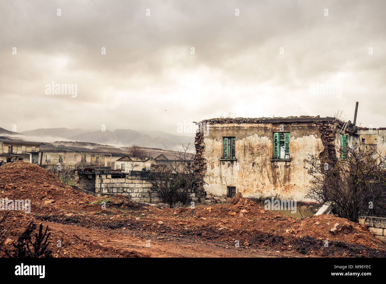 Une ville abandonnée en Ptolémaida Grèce Banque D'Images