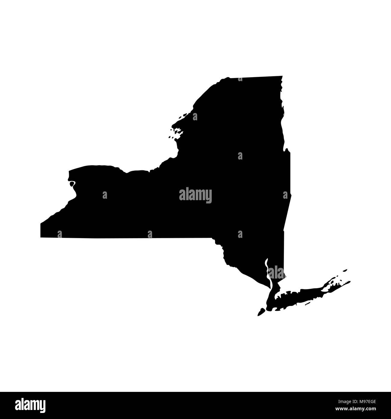 Plan de l'état américain de New York Illustration de Vecteur