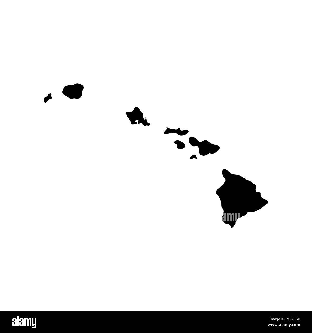 Plan de l'état américain d'Hawaï Illustration de Vecteur