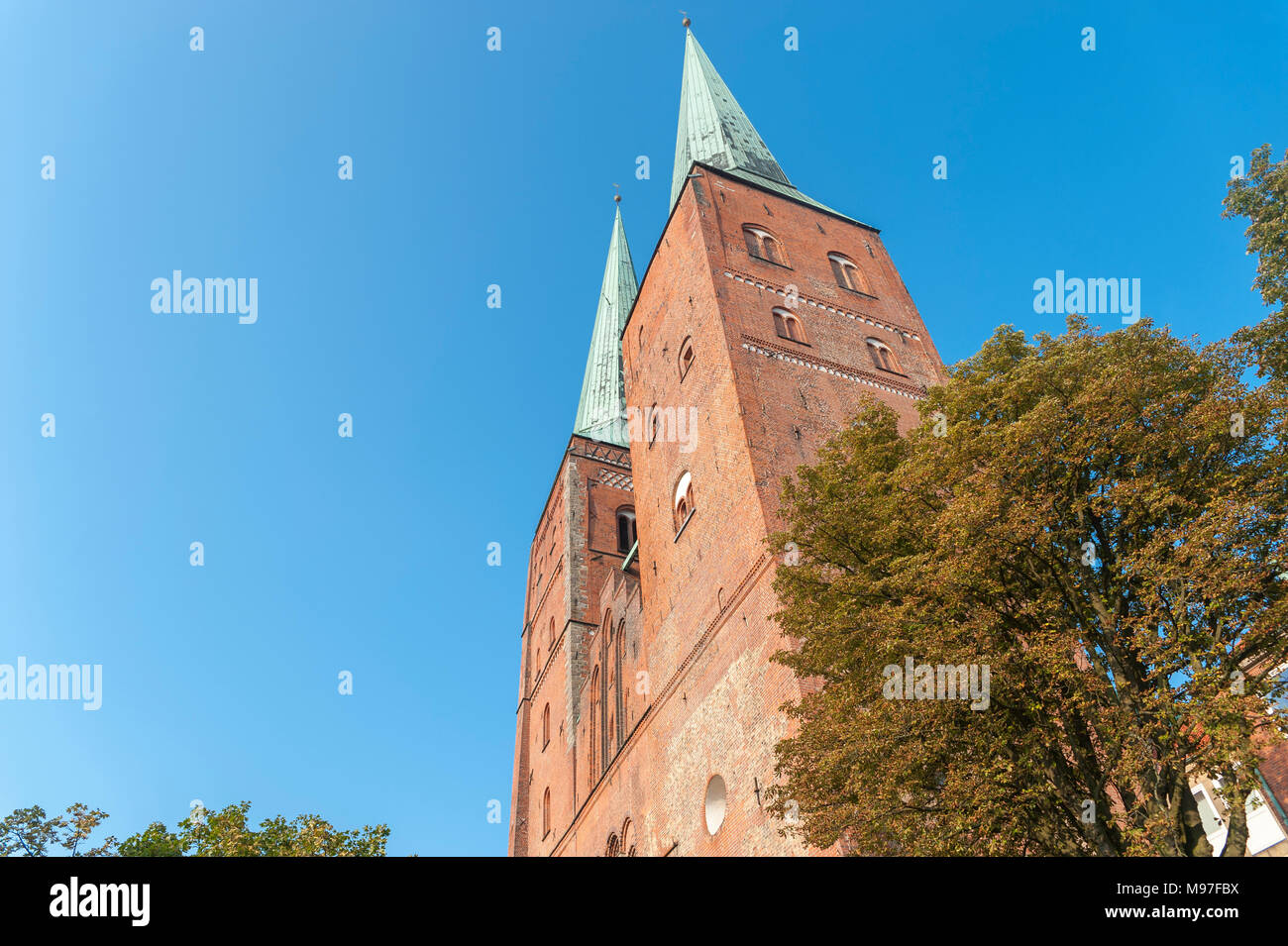 Façade de la Cathédrale, Lubeck, mer Baltique, Schleswig-Holstein, Allemagne, Europe Banque D'Images